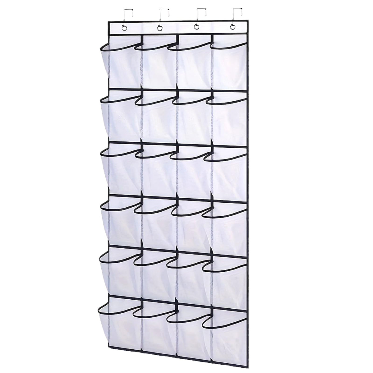 Vxcvzv 24 Large Pockets Over Door Shoe Storage Organiser, Hanging Shoe Storage Door Shoe Rack