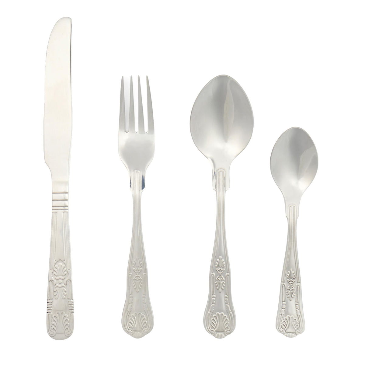 Russell Hobbs COMBO-8758 Verona Cutlery Set  72 Piece 18/10 Stainless Steel, Table Utensils for 18 Place Settings, Dishwasher Safe,