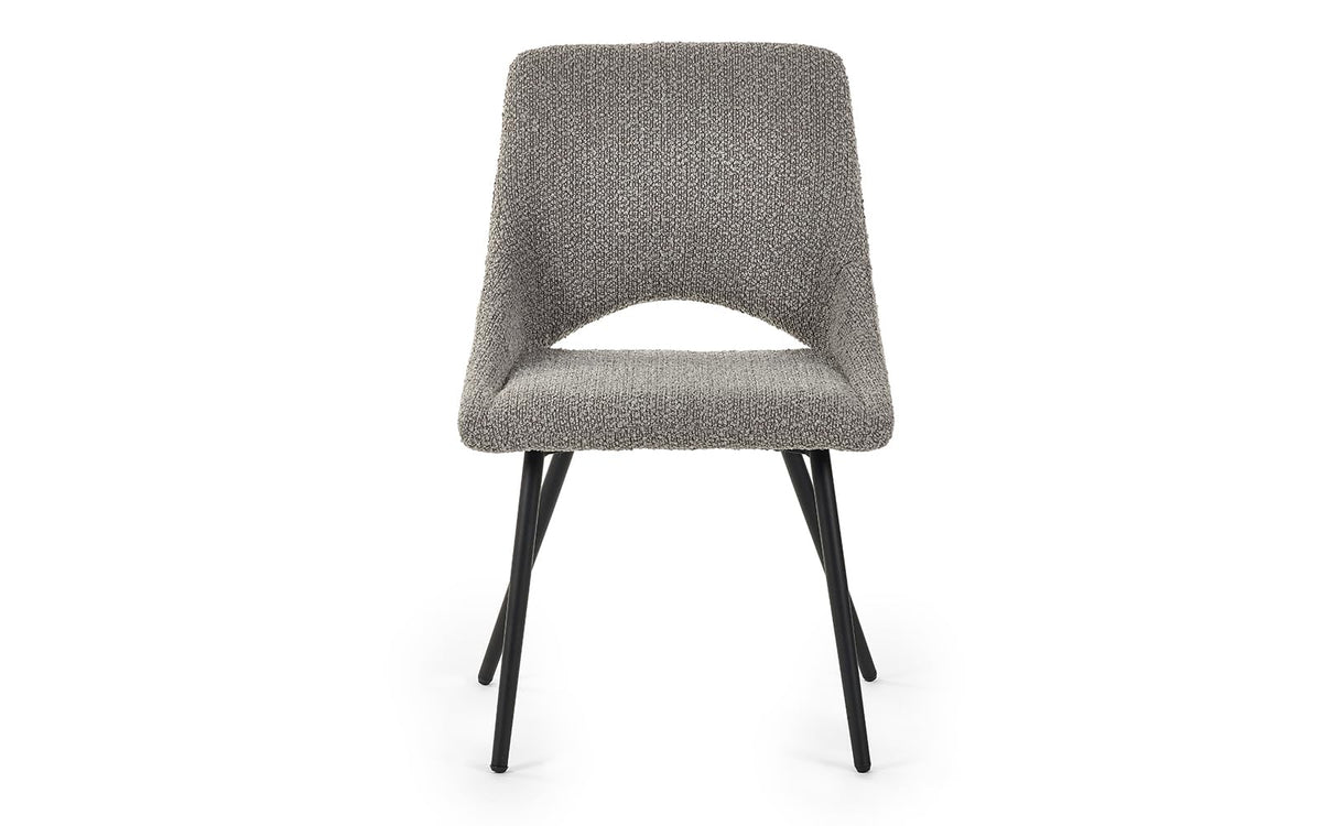 Julian Bowen Iris Dining Chairs, Set of 2, Grey - H84 x W52 x D61cm