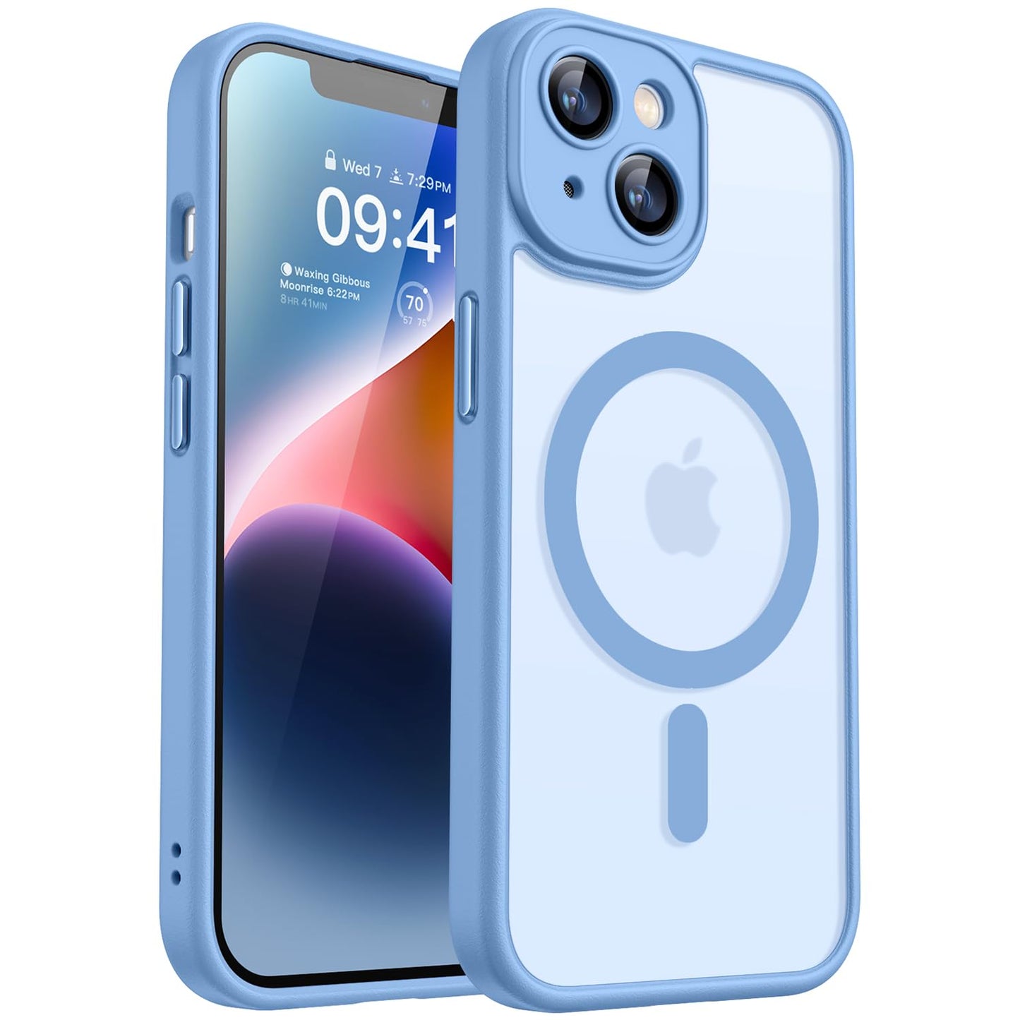 CANSHN Magnetic Compatible with iPhone 14 Case(6.1 Inch), Upgraded [Full Camera Protection] [Compatible with Magsafe] [Translucent Matte] Shockproof