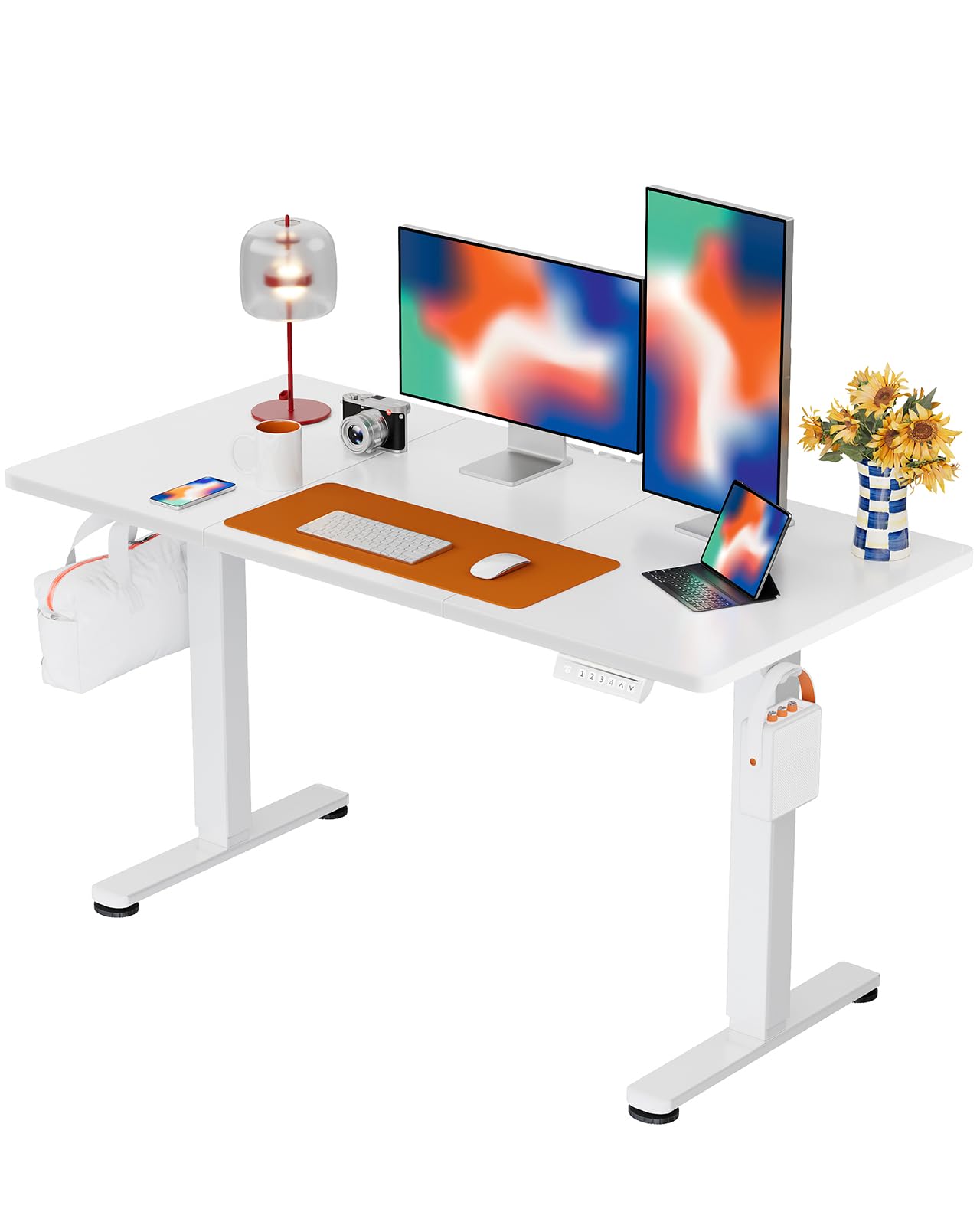 ErGear Electric Standing Desk 120 x 60cm 4 Memory with Splice Board