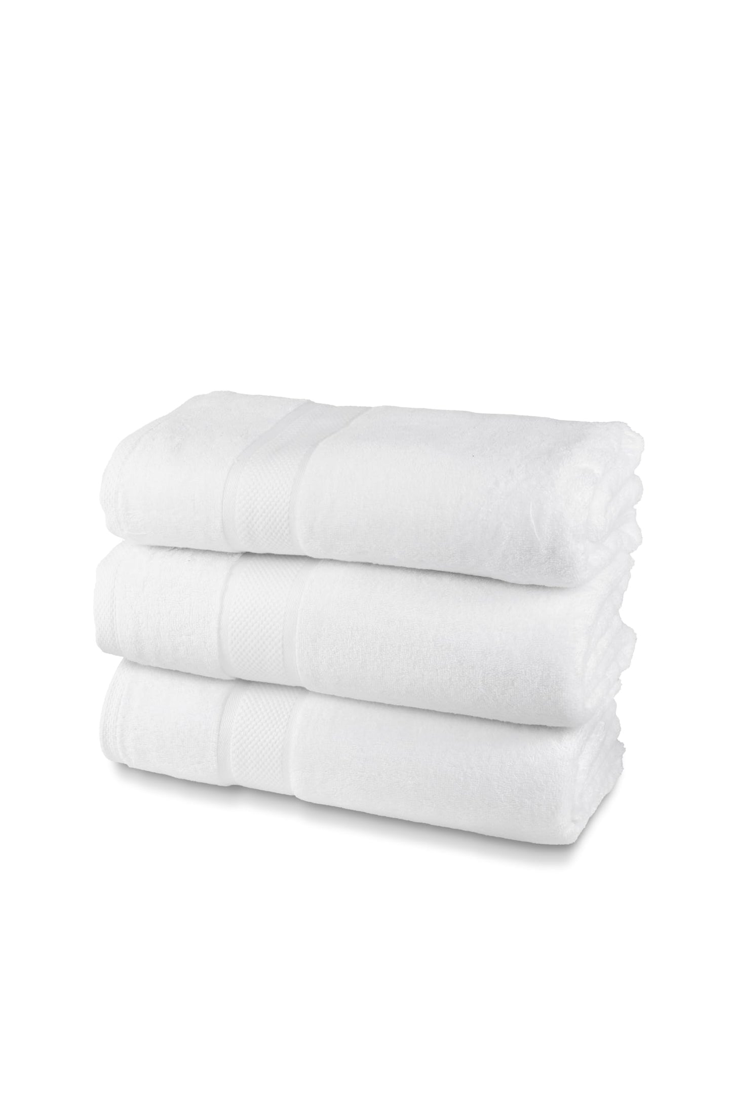 HH HERMET HOTELLERIE Set of 3 Bath Towels in Terry Towel, 100% Cotton, 3 Face Towels, 60 x 100 cm, 550 g/m², Ideal for B&B and Hotel, Wash-resistant