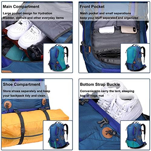 G4Free Hiking Backpack 50L Waterproof Backpack with Rain Cover for Mountaineering Travel Camping Trekking Outdoor Sports for Men Women