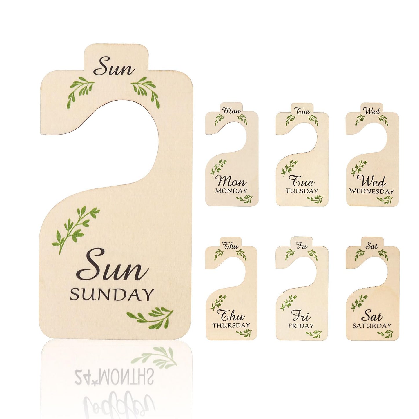FIDWALL Wooden Closet Dividers for Organization, Baby Clothes Dividers and Weekly Wardrobe Separators, Ideal for Clothing Sorting