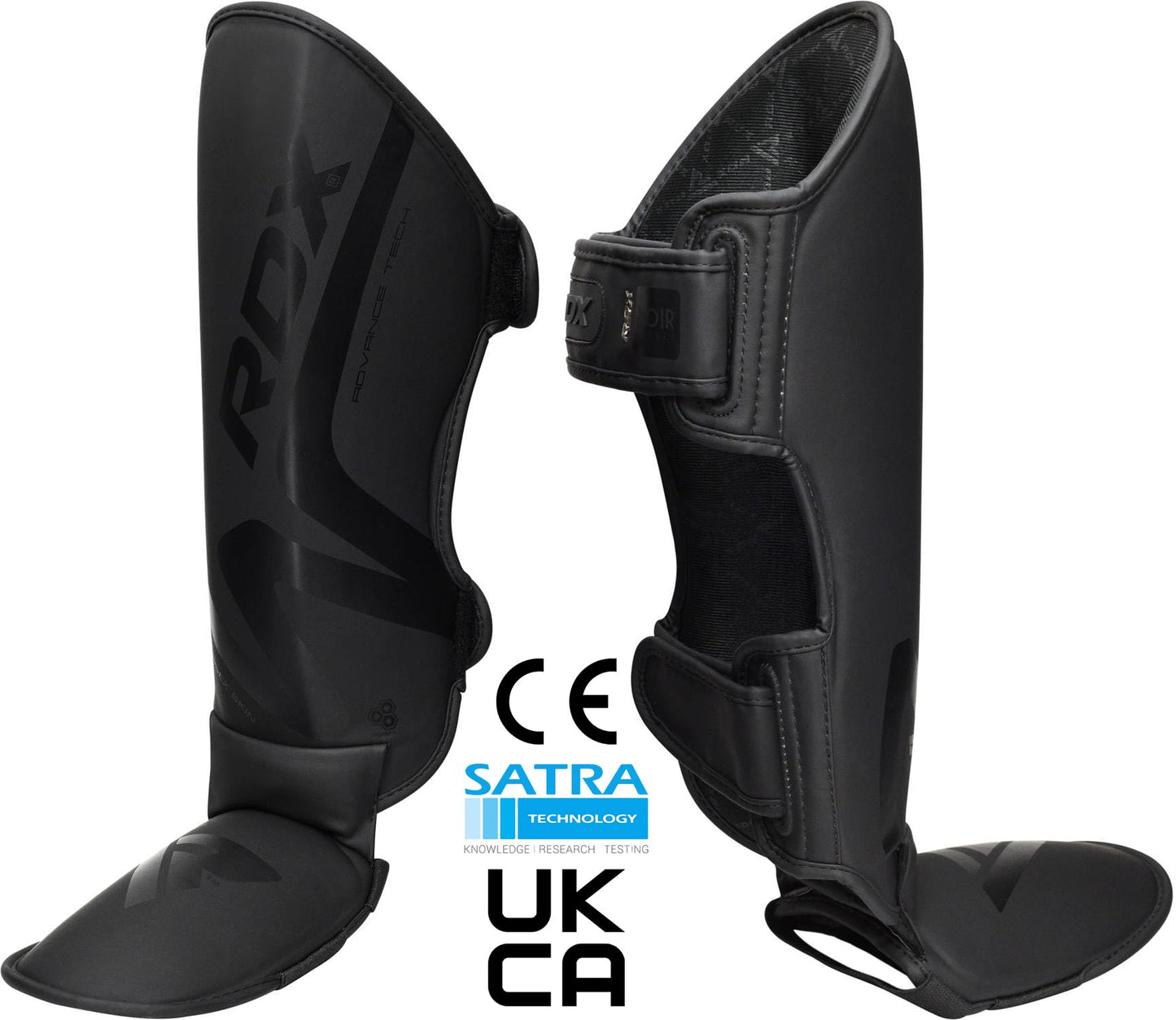RDX Shin Guards for Muay Thai, Kickboxing, MMA Training, Maya Hide Leather Instep Leg Protector Foam Pads for Martial Arts, Sparring, Protective Gear