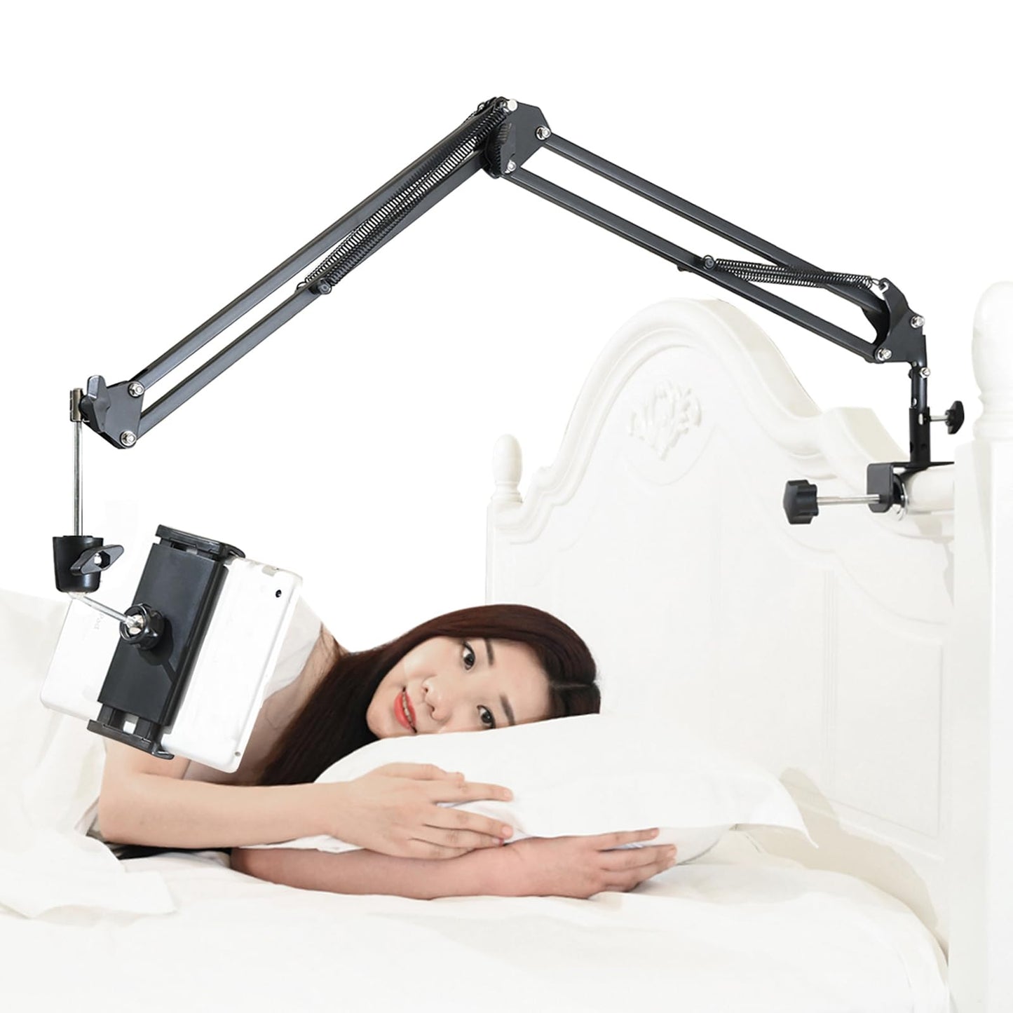 Lucky Trip Tablet Stand for Bed Holder Stand Holder 360 Degree Rotatable with Sturdy Aluminium Arm for iPad, Tablets, Phones or Other Devices with 4.5
