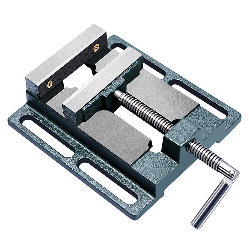 MarsHopper 2.5" Versatile Universal Bench Vise, Quick Adjust Heavy Duty Cast Steel Drill Press Vice Bench Clamp Fixed Base for Woodworking, Glass