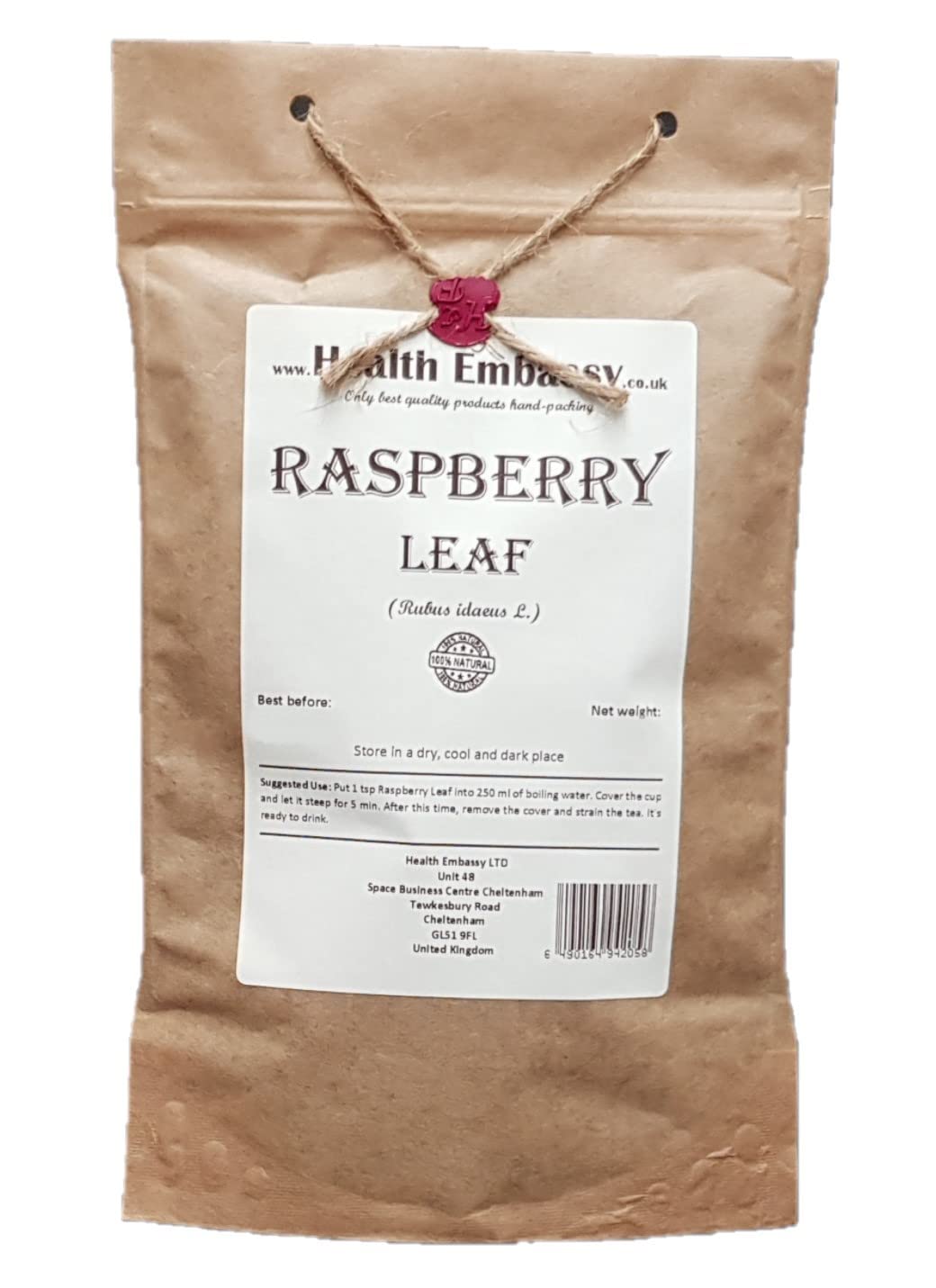 Health Embassy Raspberry Leaf (Rubus idaeus) Tea (100g)