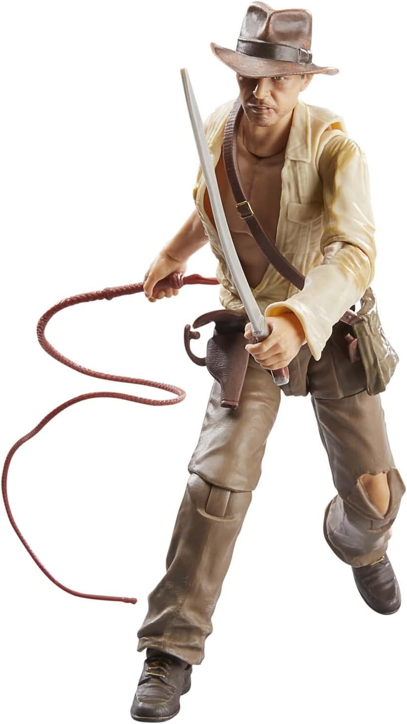 Hasbro Indiana Jones and the Temple of Doom 6'' Action Figure, New but missing whip, open, damaged box