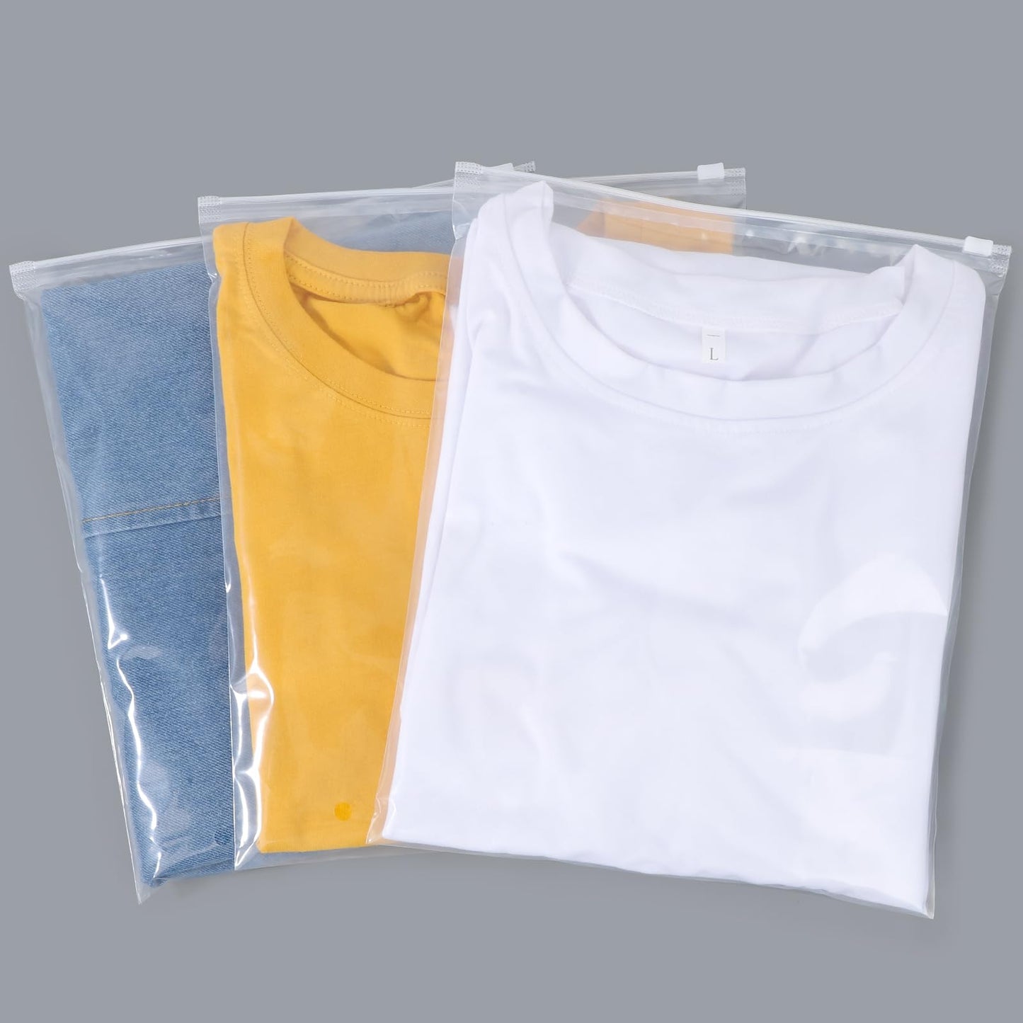 Svaldo Clear Zip Bags for Travel, 25Pcs 25 * 30cm Bikini Organiser Bags, Resealable and Reusable, Plastic Pouches for Swimsuit, Underwear, Cosmetics