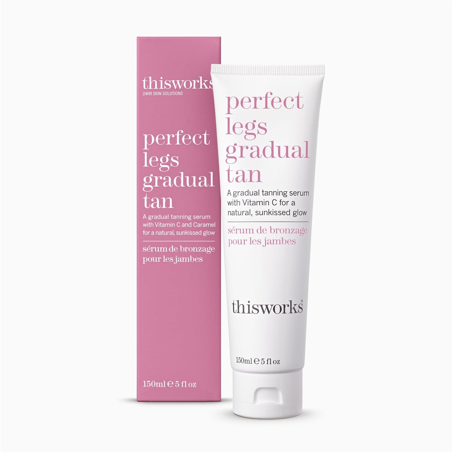 This Works Perfect Legs Gradual Tan, 150 ml - Streak-Free Self-Tanning Serum Infused with Vitamin E, Shea Butter and Essential Oils - Hydrating