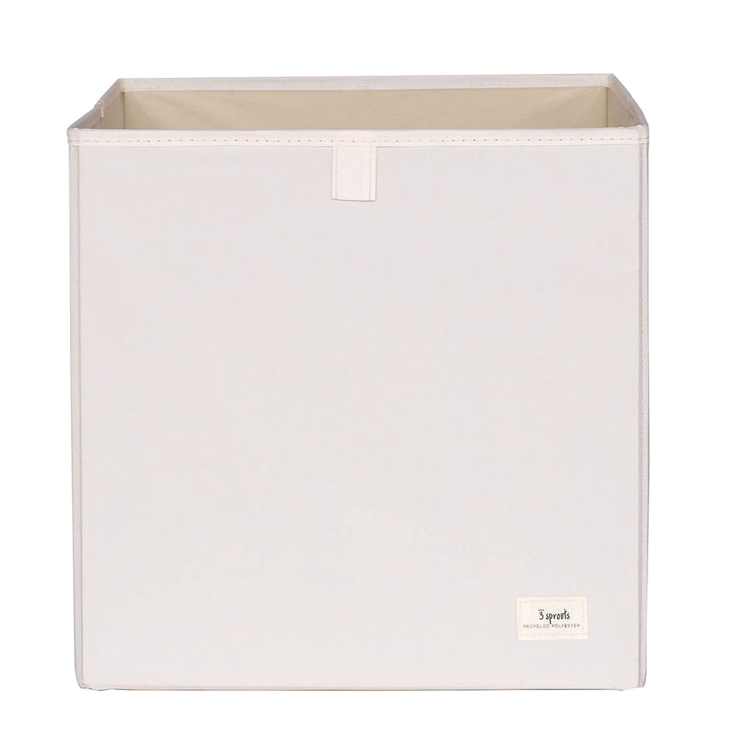 3 Sprouts Storage Cube Box, Foldable Fabric Cubby Organizer, Cream