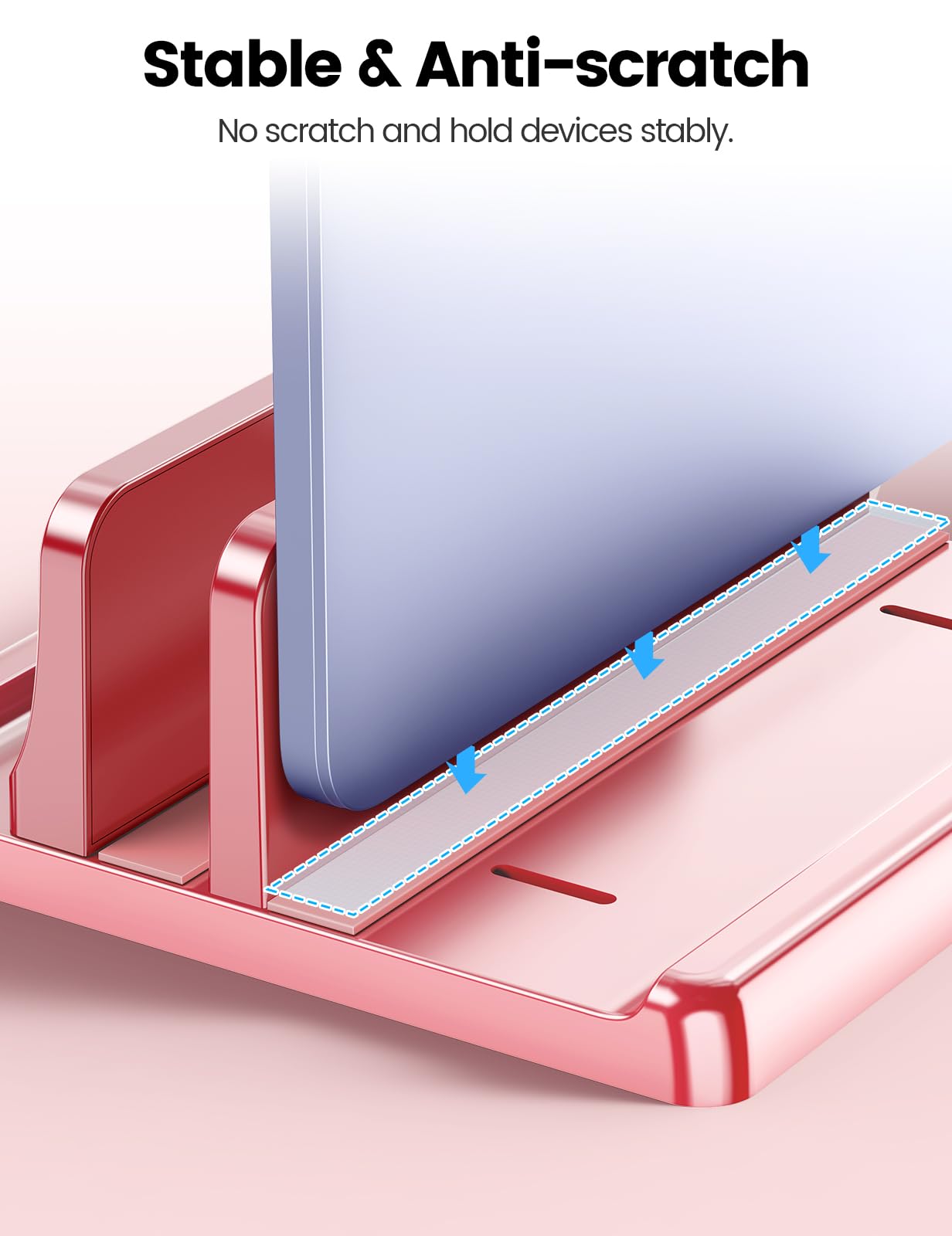 VAYDEER Vertical Laptop Stand, Adjustable, Rose Pink