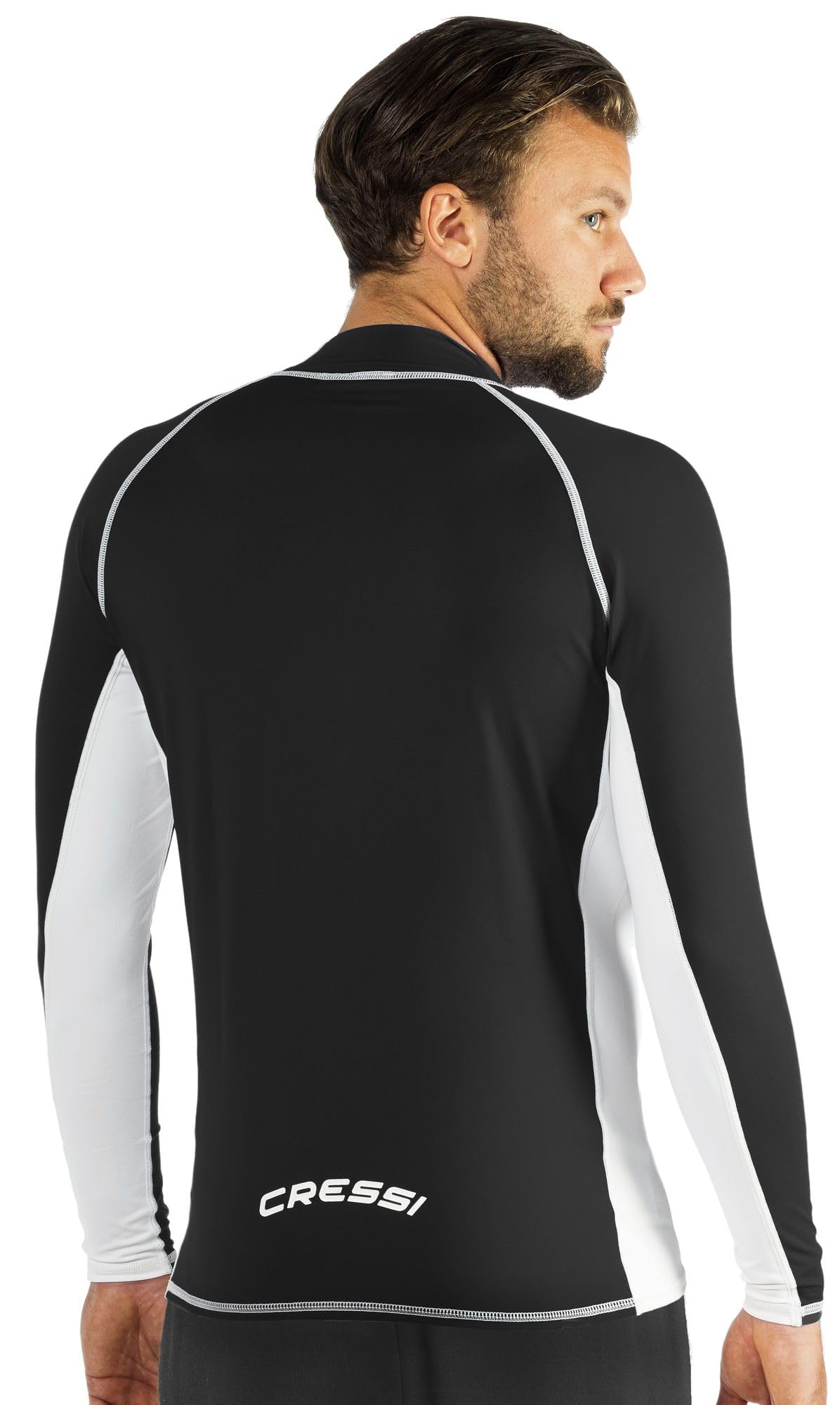 Cressi Men RASH GUARD MAN LONG SLEEVE Rash Guard - Black, XXL/6 (56)