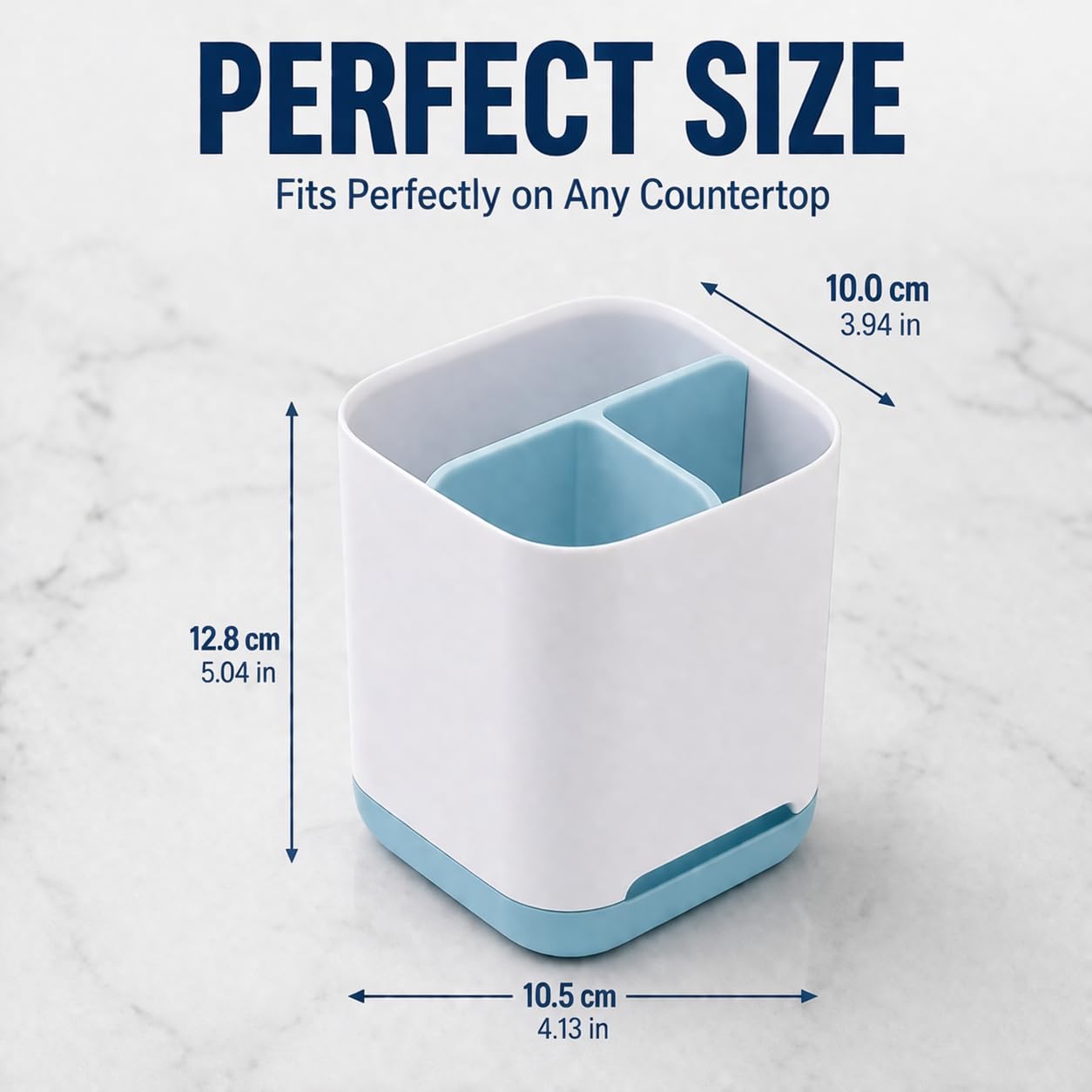 Gill Global Toothbrush Holder with Toothpaste Squeezer, 3 Slot Bathroom Organiser, Toothbrush Stand with Drainage, Bathroom Storage Cup