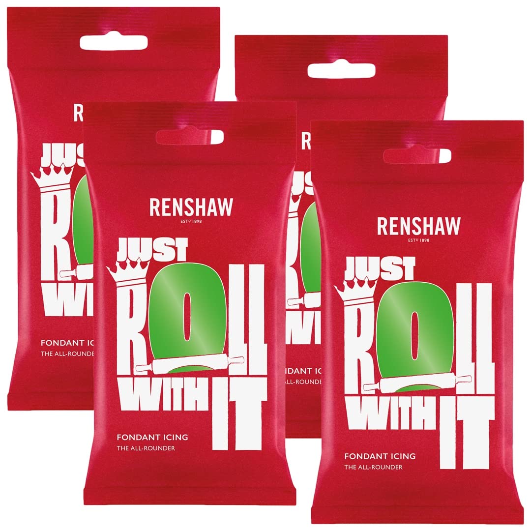 Renshaw Fondant Icing Lincoln Green 1 Kilogram (4x 250 Gram)