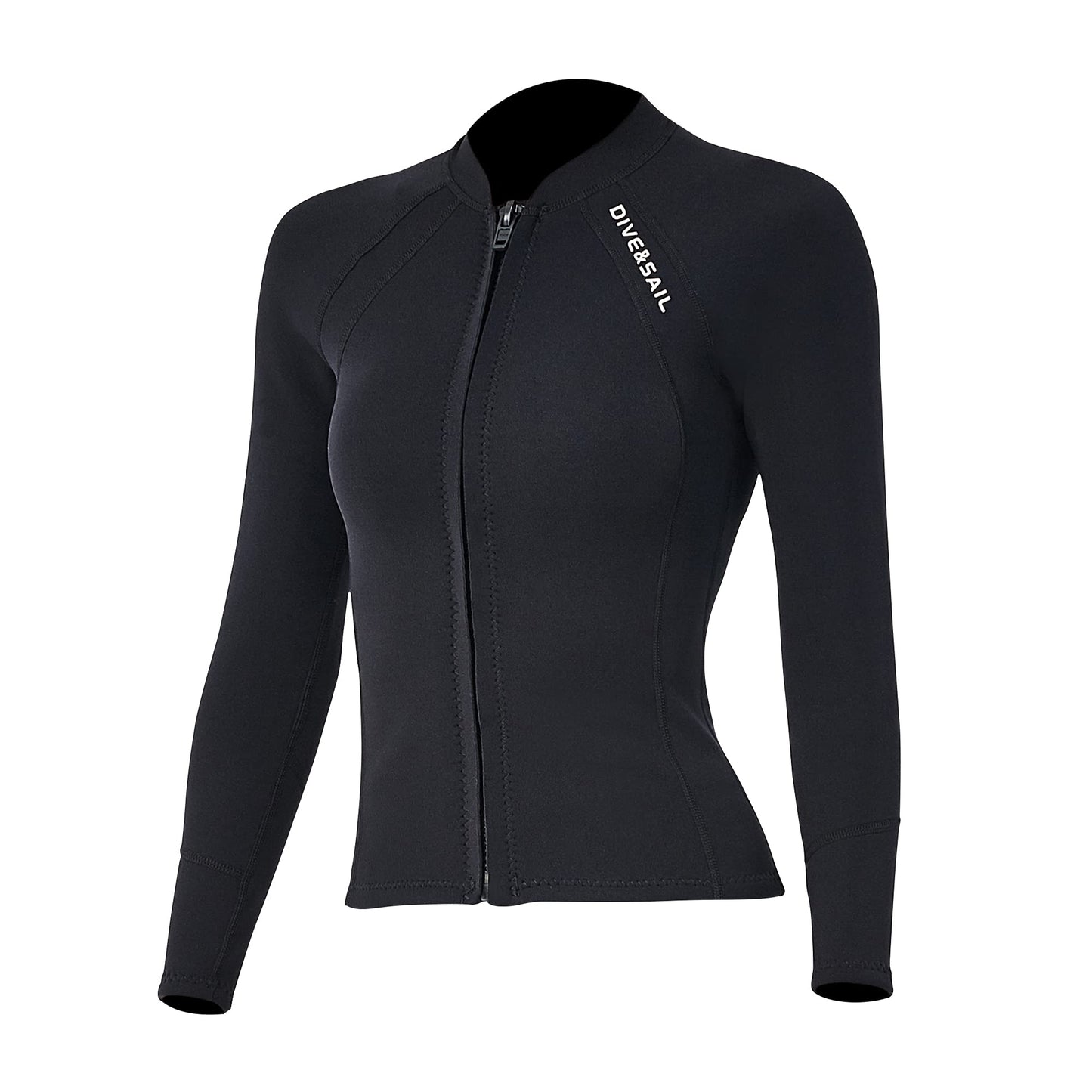 EUPTE 2mm Wetsuits Women/Men Long Sleeve Jacket UPF50+ UV Protection Diving Skin Suit Top for Scuba Diving Snorkeling Surfing Swimming (men, 3XL)