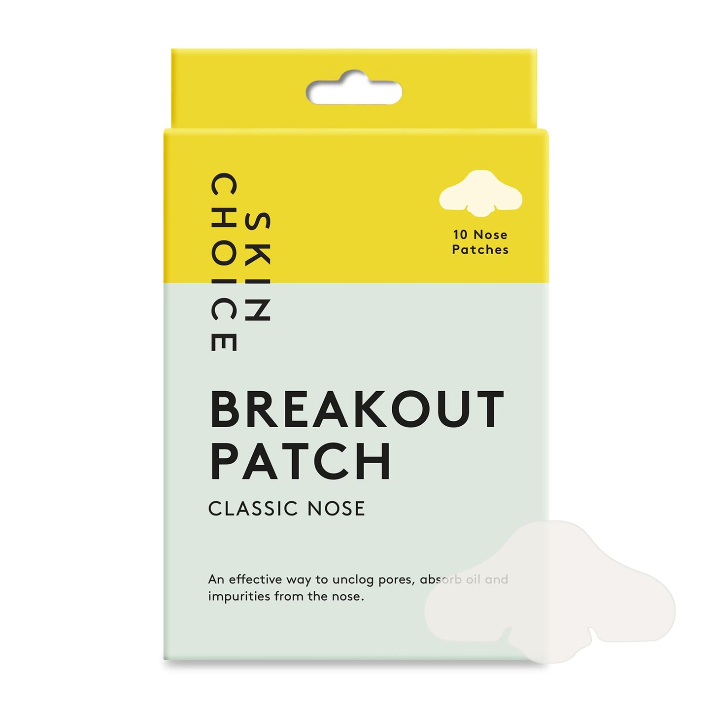 SKIN CHOICE Pore Strips - Breakout Patch XL Hydrocolloid Nose Strips to Unclog and Shrink Pores, Nose Patch Absorbs Oil, Acne Pimple Spot Blackhead