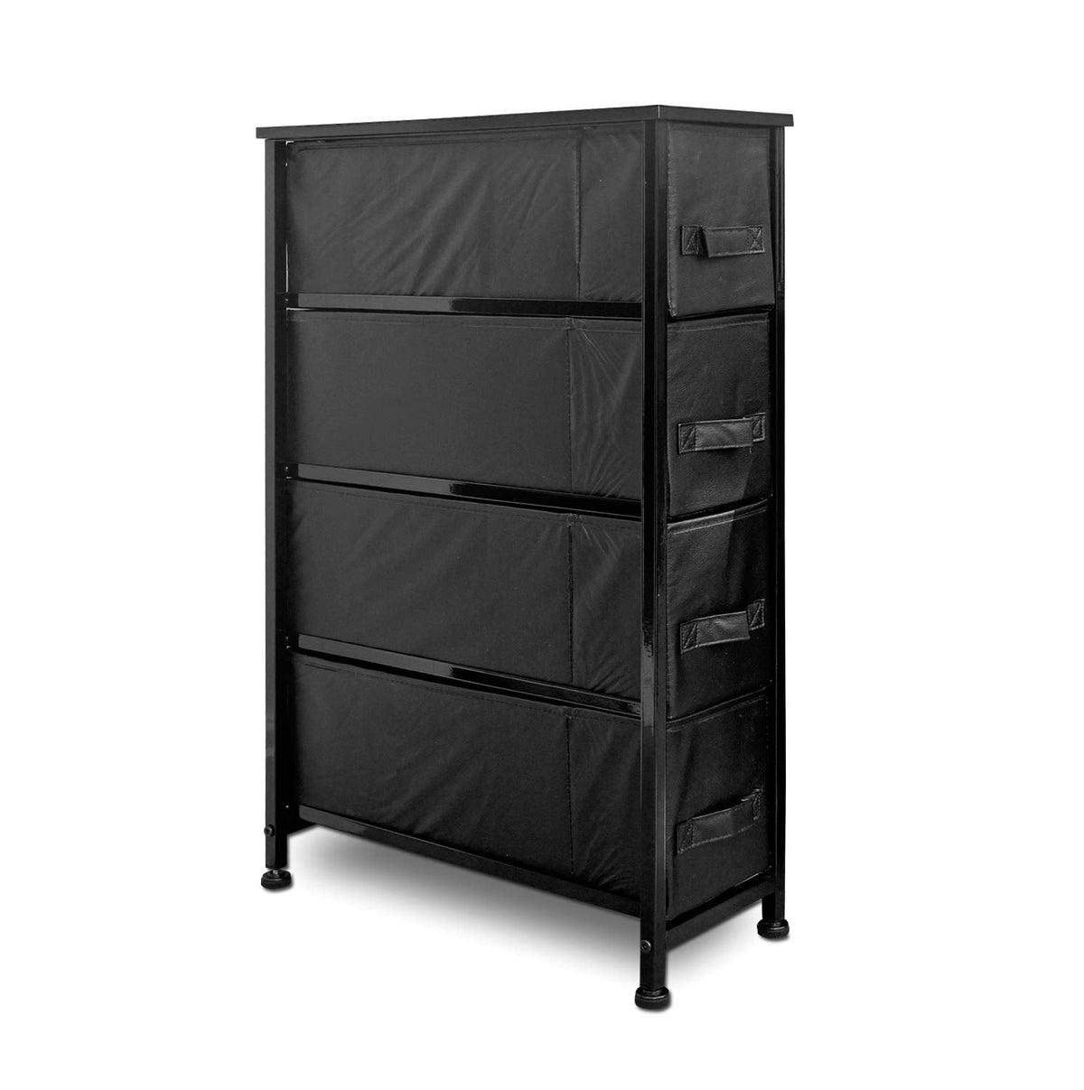 Clarisworld 4 Narrow Chest Drawers Storage Tower Dresser - Wood Top, Sturdy Steel Frame, Organizer Unit for Bedroom, Hallway, Entryway, Closets ?