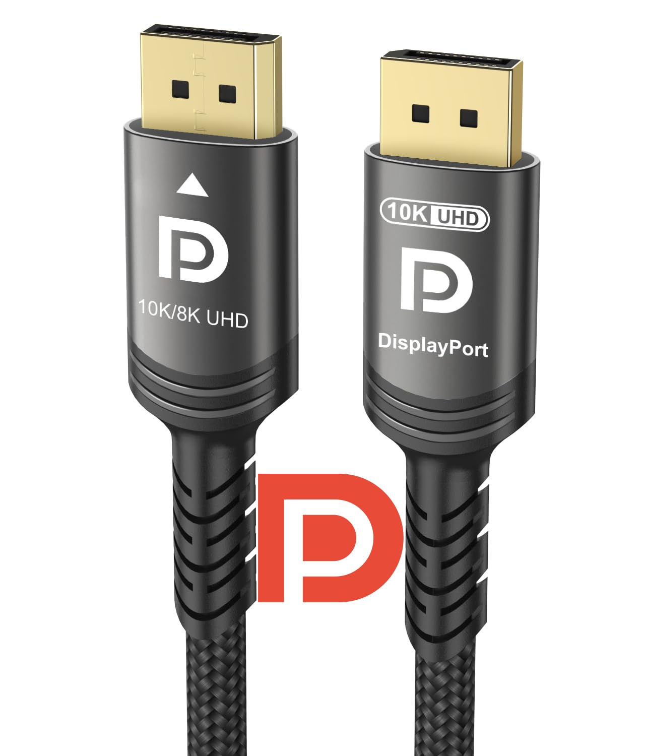 Ubluker 10K 8K DisplayPort 2.1 Cable 54Gbps 4M, Certified DP to DP Cord 4K 240Hz 165Hz 144Hz 120Hz 10K 8K 120Hz Nylon Braided UHBR HDCP2.3 FreeSync