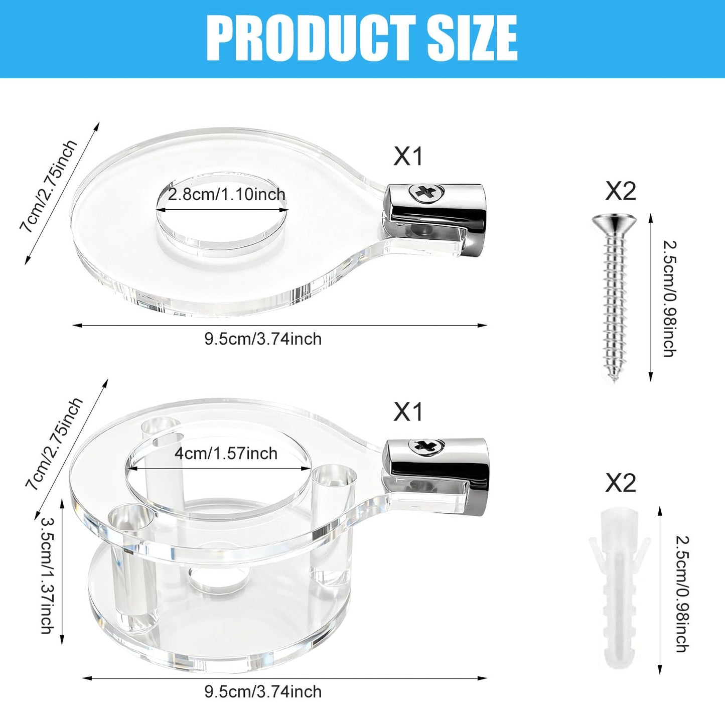 SzSFQ Acrylic Light Saber Wall Mount Vertical (Transparen)