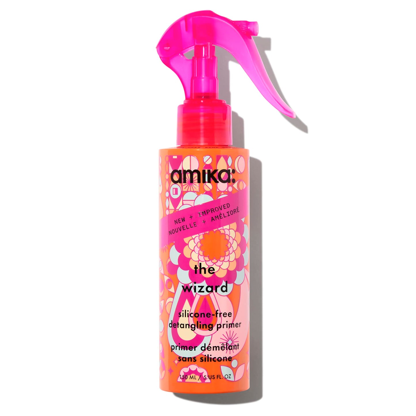 amika the wizard silicone-free detangling primer - all-in-one hair detangling spray + heat protection spray for hair - reduces frizz, hydrates + cuts