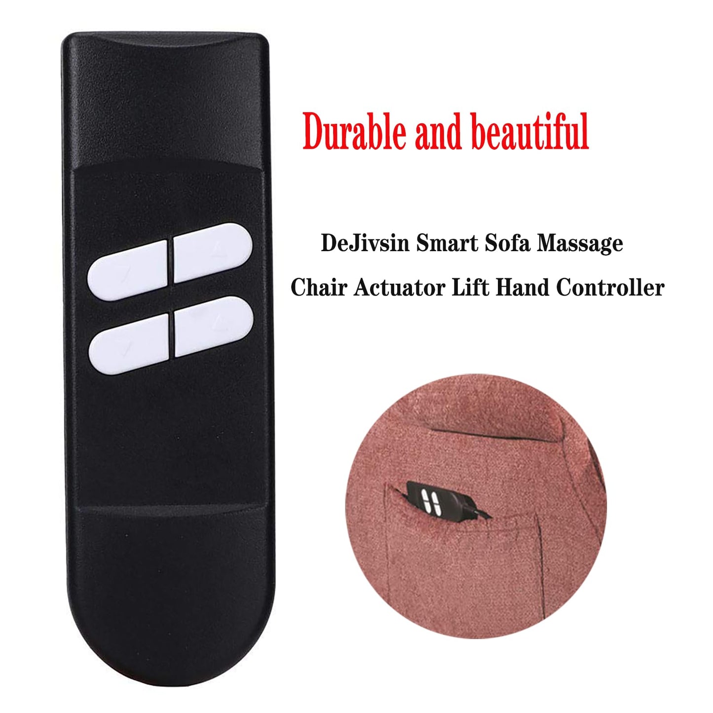 DeJivsin Chair Controller Recliner Hand Control 4 Button Controller with Up and Down for Main Office Chairs, Recliner, Recliner, TV Chair, Sofa