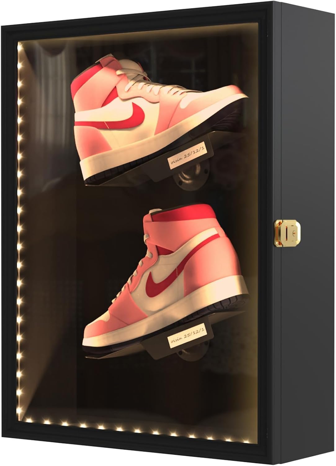 DuvinDD Sports Shoes Display Frame Case Shoe Shelf Wall Mount Floating Shoe Rack Display Sneaker Shoes Boxes Storage for Football Basketball Shoes