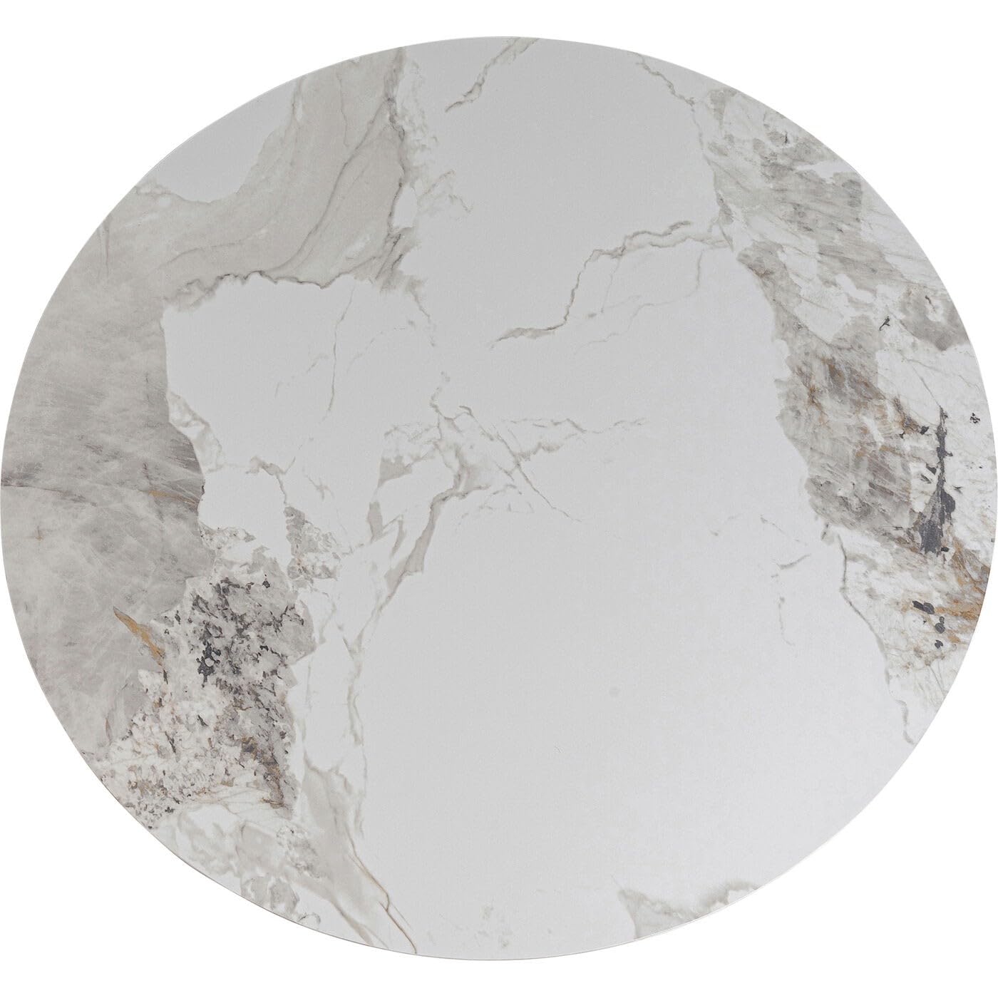 Kare Design Table Cono Ceramic, white and brown, Diameter 120 cm