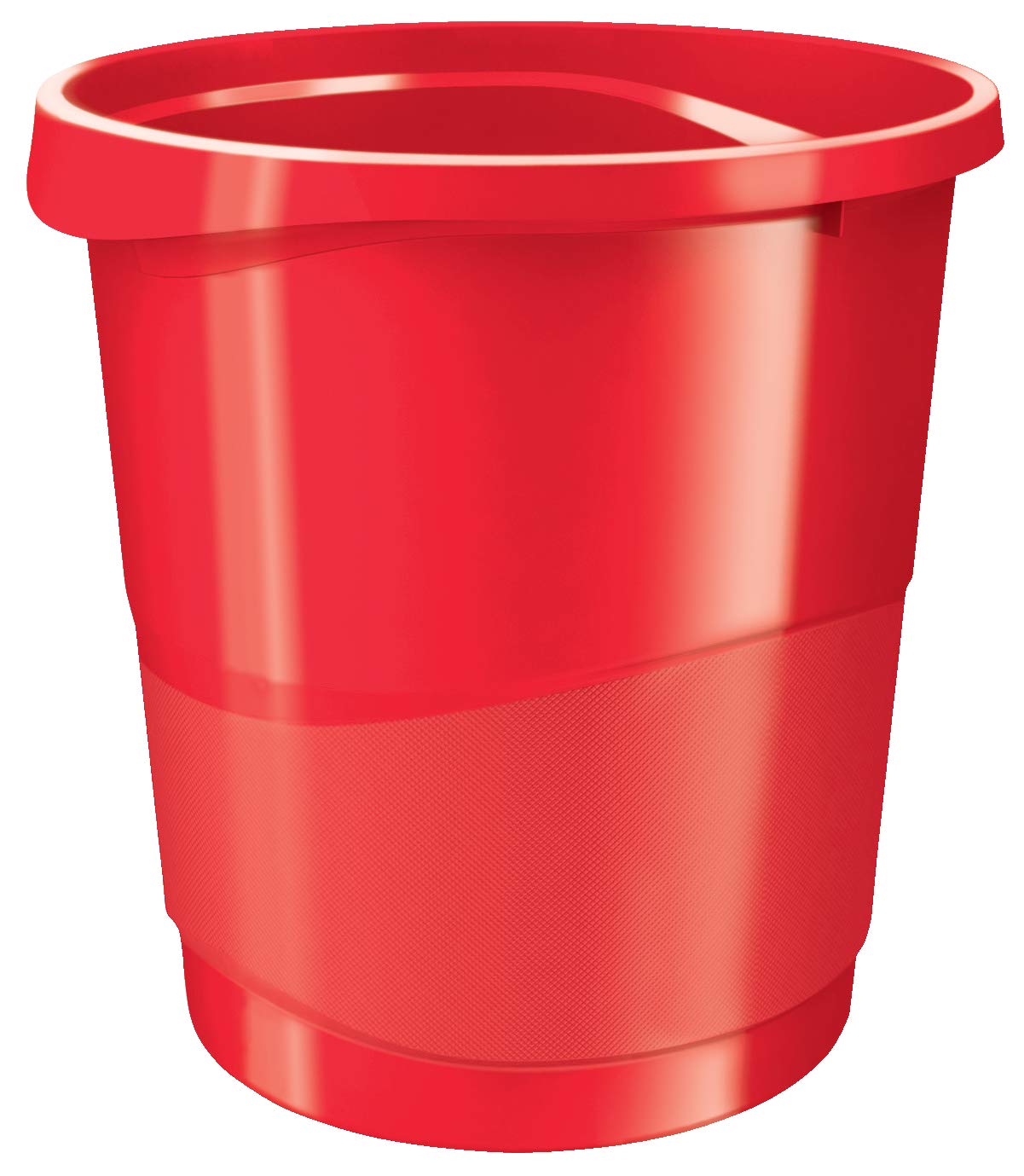 Rexel Choices, 2115618, Waste Bin, Plastic, 14 Litre Capacity, Red