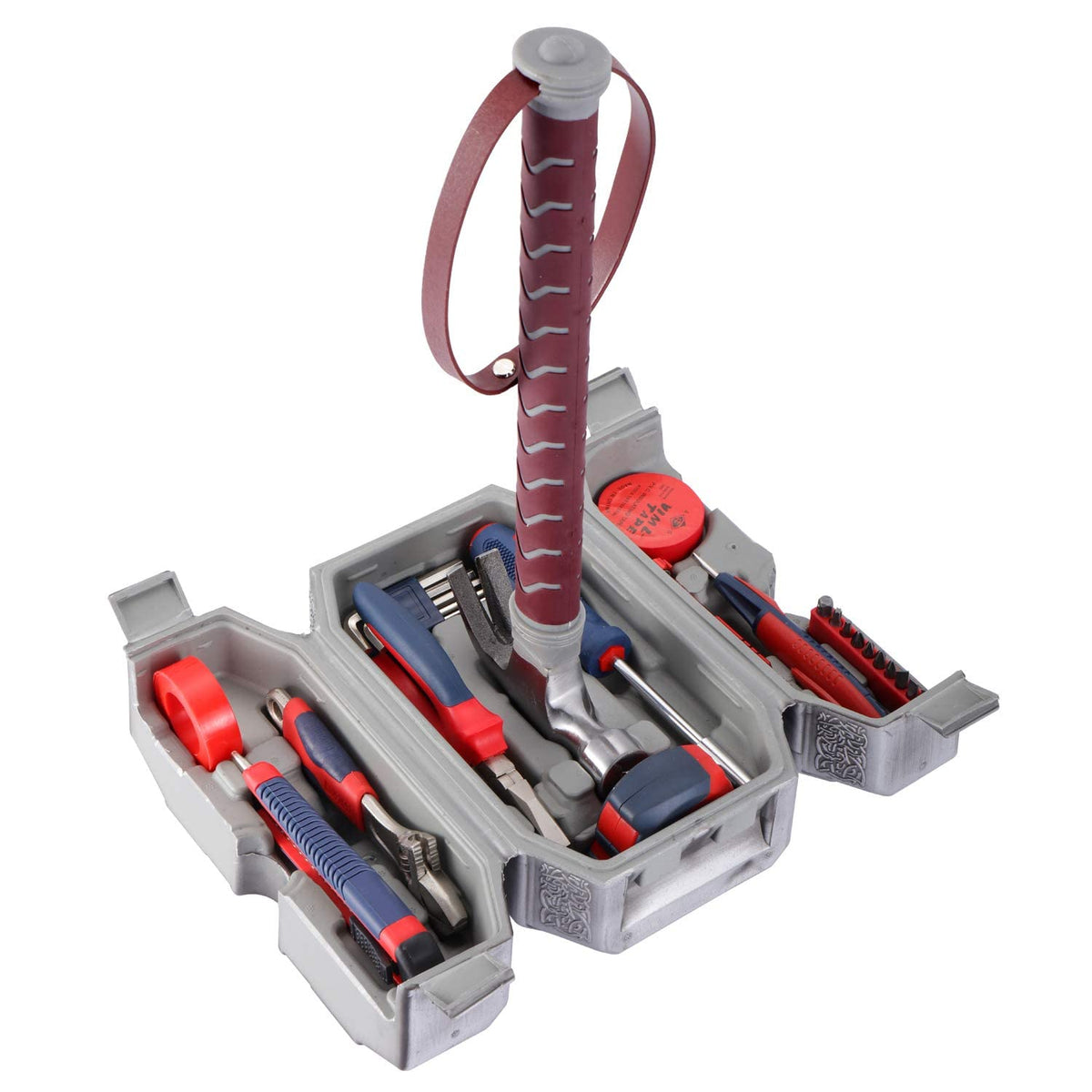 Thor Hammer Tool Kit,?Daily Repair Filled Household Tool Case Pliers DIY Repair Kits Multi Tools Thor Hammer Accessories