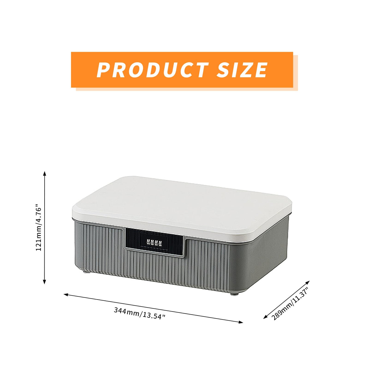 Toolzia Lockable Medicine Storage Box with Combination Lock, Hygienic Medication Storage Organizer Household Security Stash Box Lightweight Storage