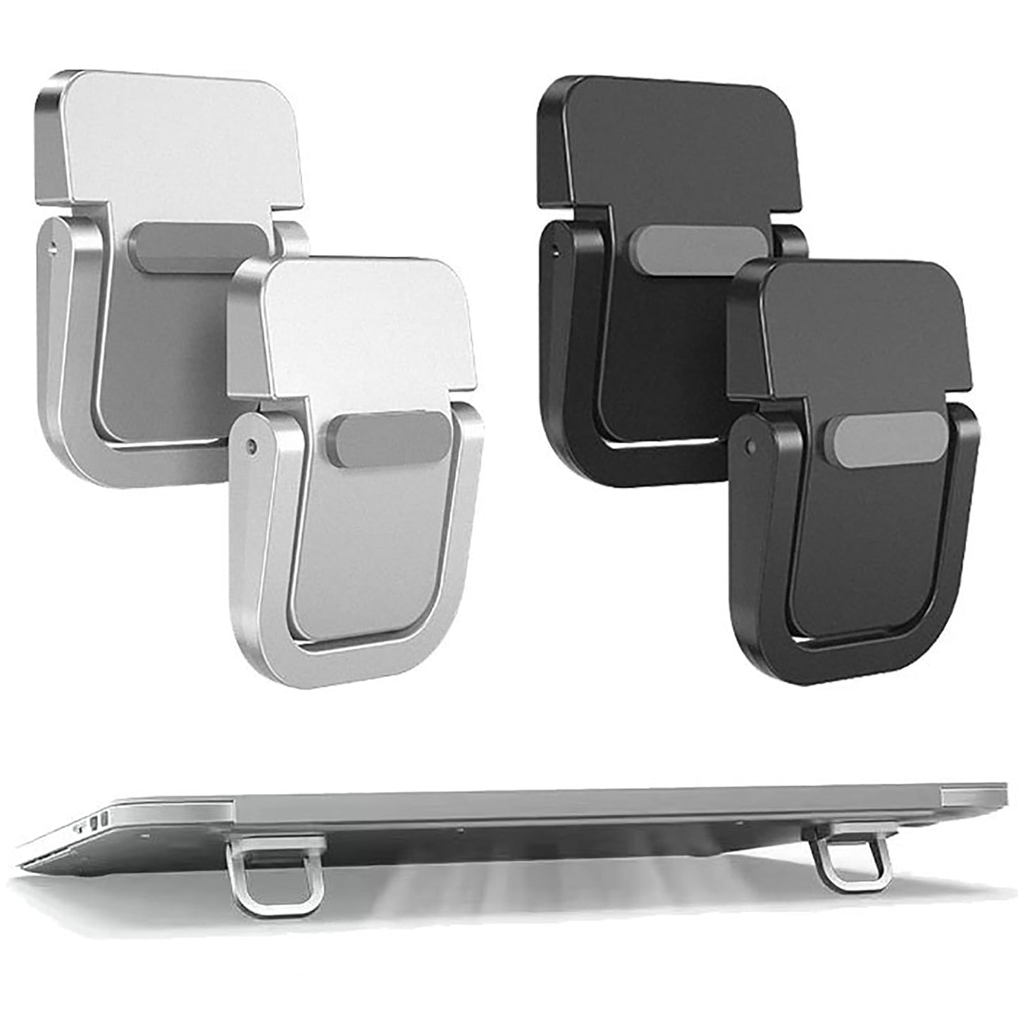 Jidyllic Mini Foldable Laptop Stand for Desk,4-Pack Dual-Tilt Mini Keyboard Stand, Invisible Foldable Computer Support for Desk with Anti-Slip Base