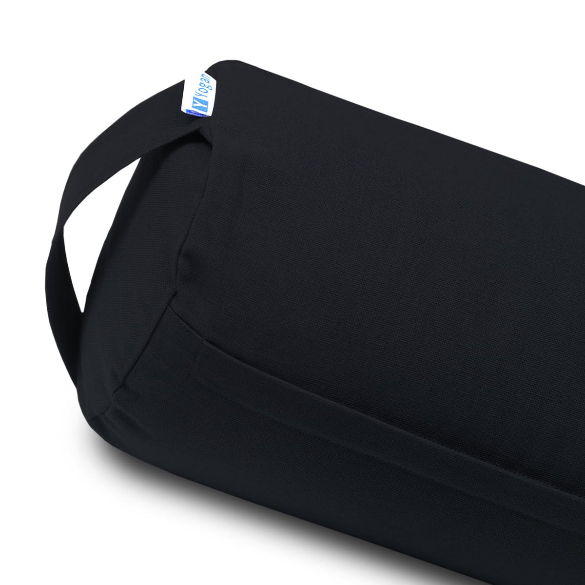Yogan Yoga Bolster with a Yoga Belt/Strap | Natural Buckwheat Hulls Filling | Outer Cover (Could be Removed and Washed) - Made of 100% Organic Cotton