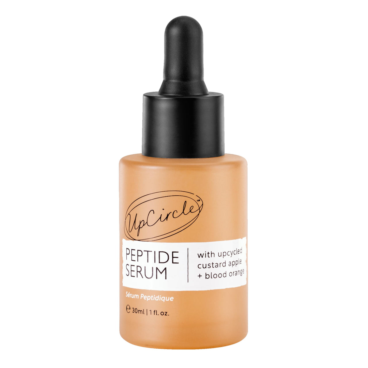 UpCircle Peptide Serum 30ml ? Improves Skin Elasticity + Boosts Collagen ? Custard Apple, Rich In Vitamin C + Blood Orange Brightens Skin - Vegan +