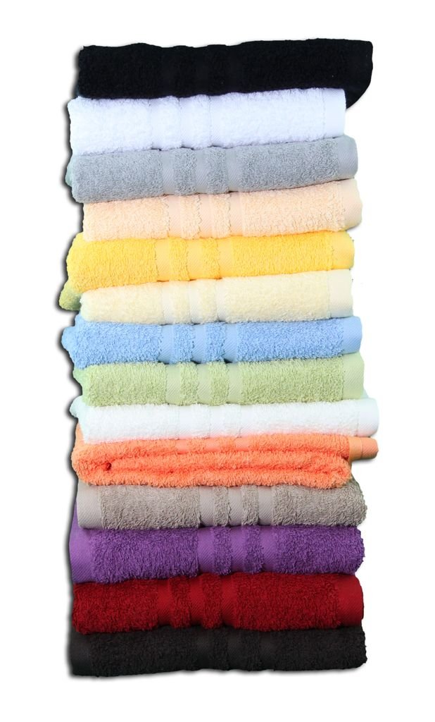 Gözze - Elegant Hand Towel Set of 2, Sylt, 100% Cotton, Heavy Weight (440 g/m²), 50 x 100 cm - Dove Blue