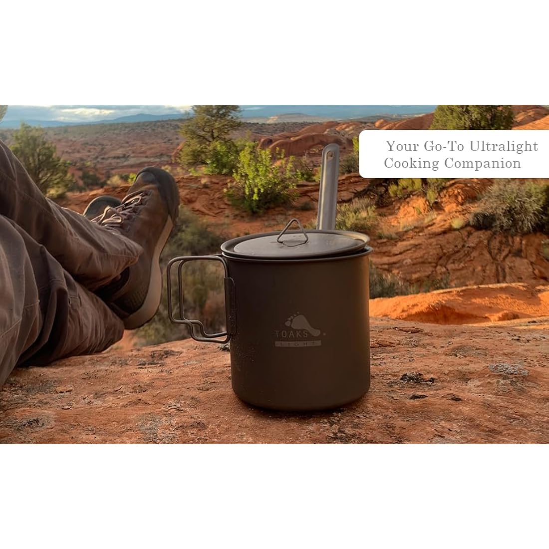 TOAKS Titanium Camping Pot Cup(375ml, 450ml, 550ml, 650ml, 750ml, 800ml, 900ml) … (650ml[POT-650-L])