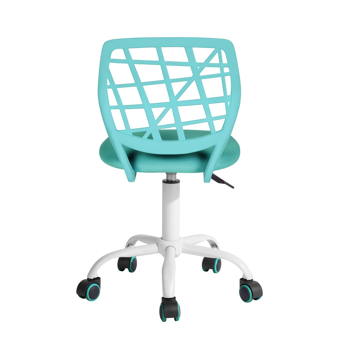 HOMYLIN Desk chair Computer chair Ergonomic Fabric Swivel Office Comfy chair Work Chair without Arms Height Adjustable Study chair, Turquoise I