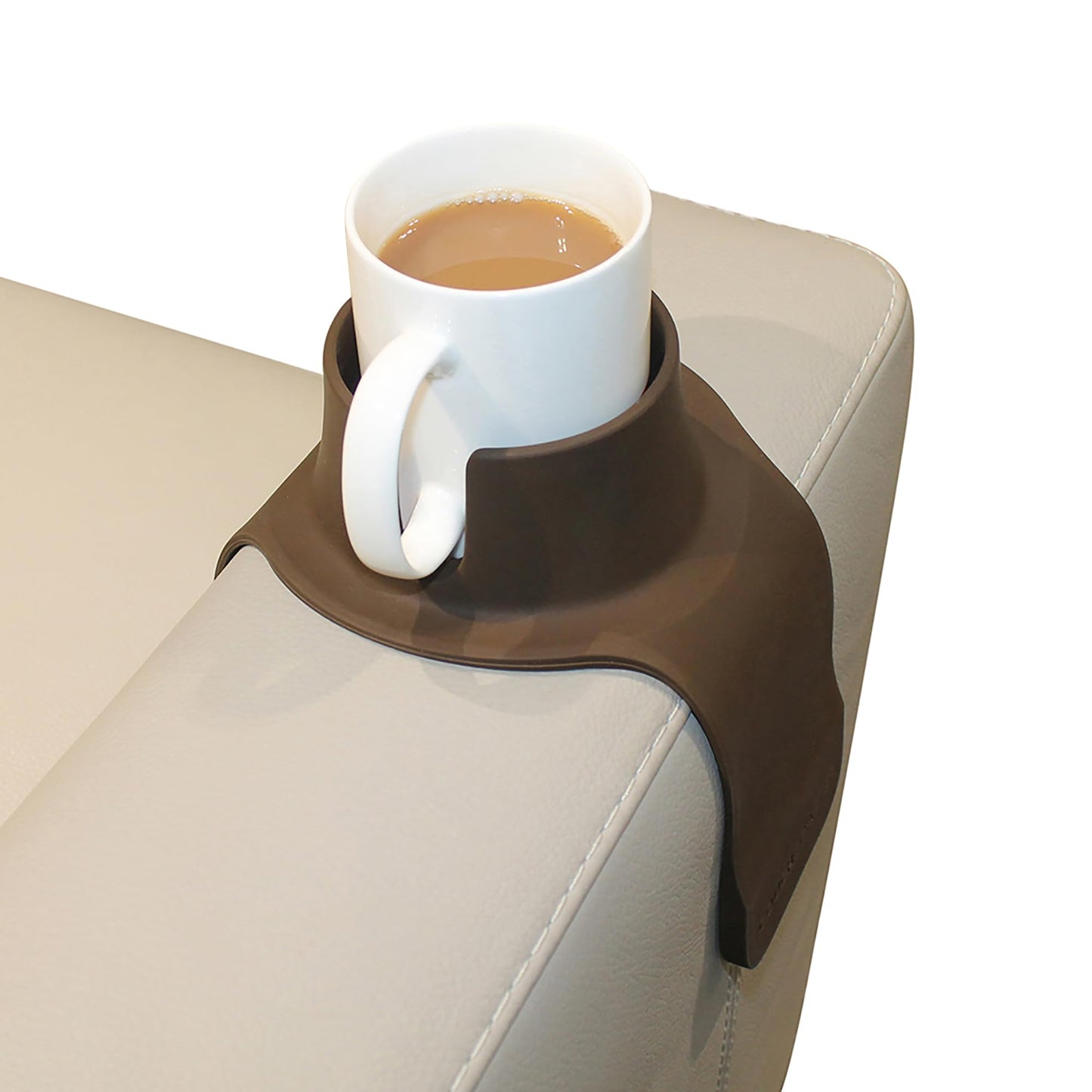 HIT PRODUCTS CouchCoaster® - Couch Armrest Cup Holder, Mocha Brown