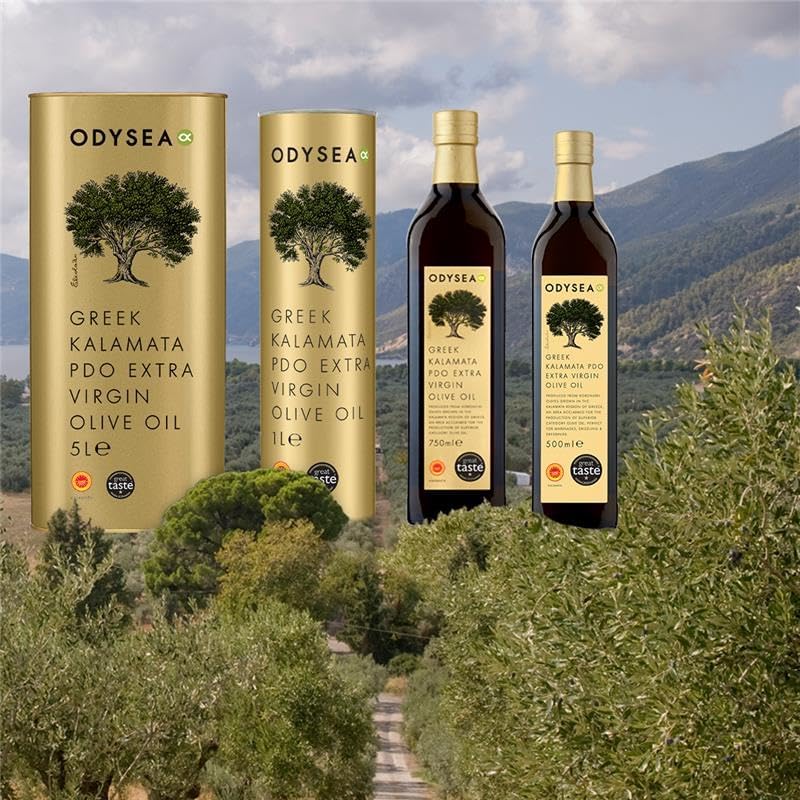 Odysea Greek PDO Kalamata Extra Virgin Olive Oil Tin, 3 Litre