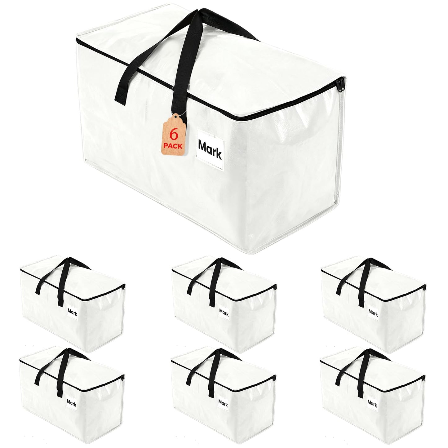 ZFWDSY Moving Boxes 6 Pack,Clothes Storage Large Moving Bags