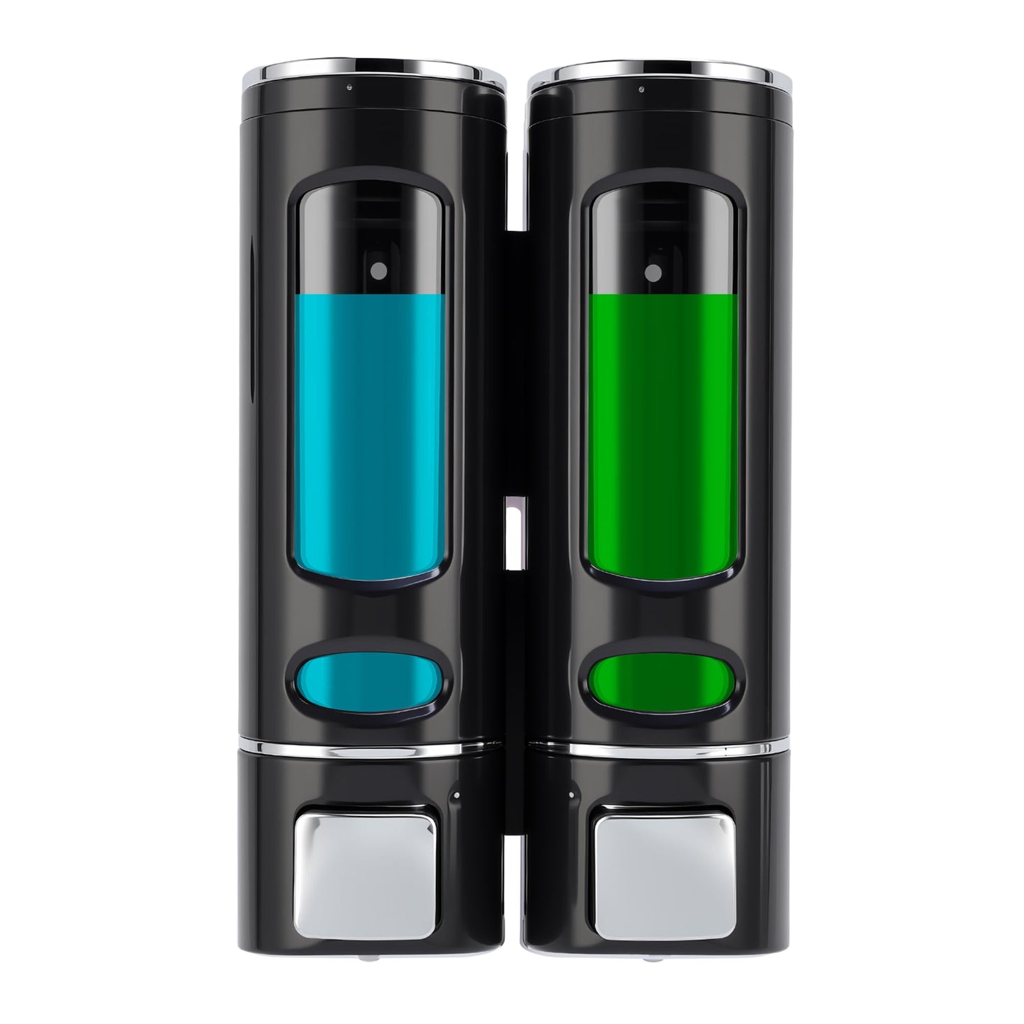 MEKOTRIN Soap Dispenser Bathroom Shampoo and Conditioner Dispenser Wall Mounted 400ML*2 Container for Shower Gel Washing Up Liquid ABS No Drill