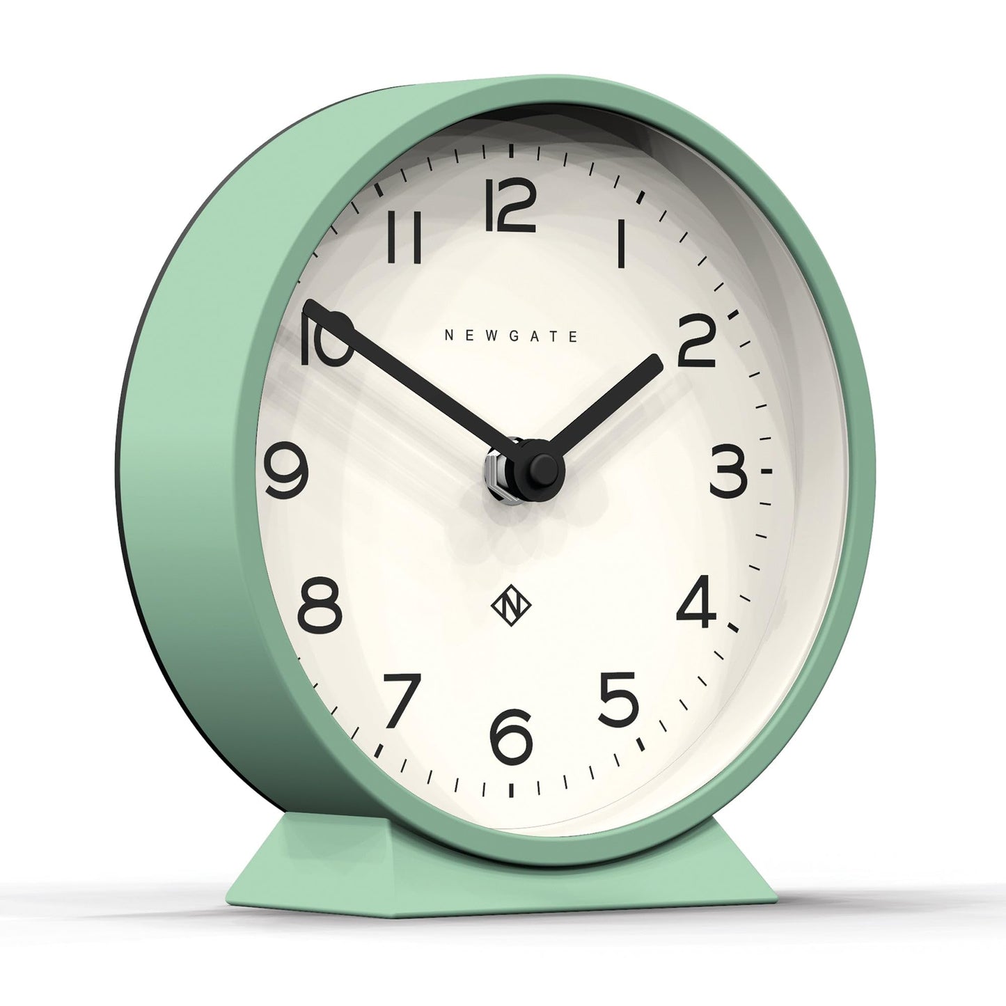 NEWGATE M Mantel Silent Sweep Mantel Clock - 'No Tick' - Minimalist Dial - (Neo Mint)