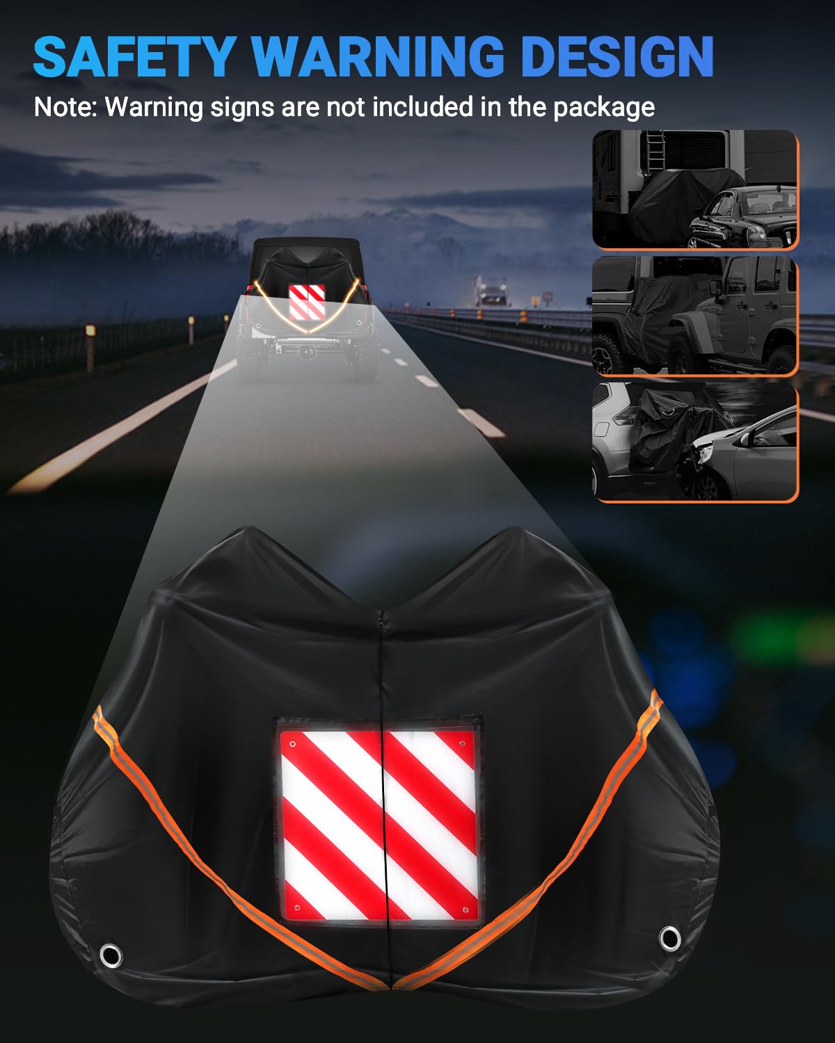 SUPAREE 3 Bikes Bicycle Covers Outdoor Storage Bike Cover Waterproof Bike Covers for Transport 3 Bikes 420D Oxford Heavy Duty for Motorhome Caravan