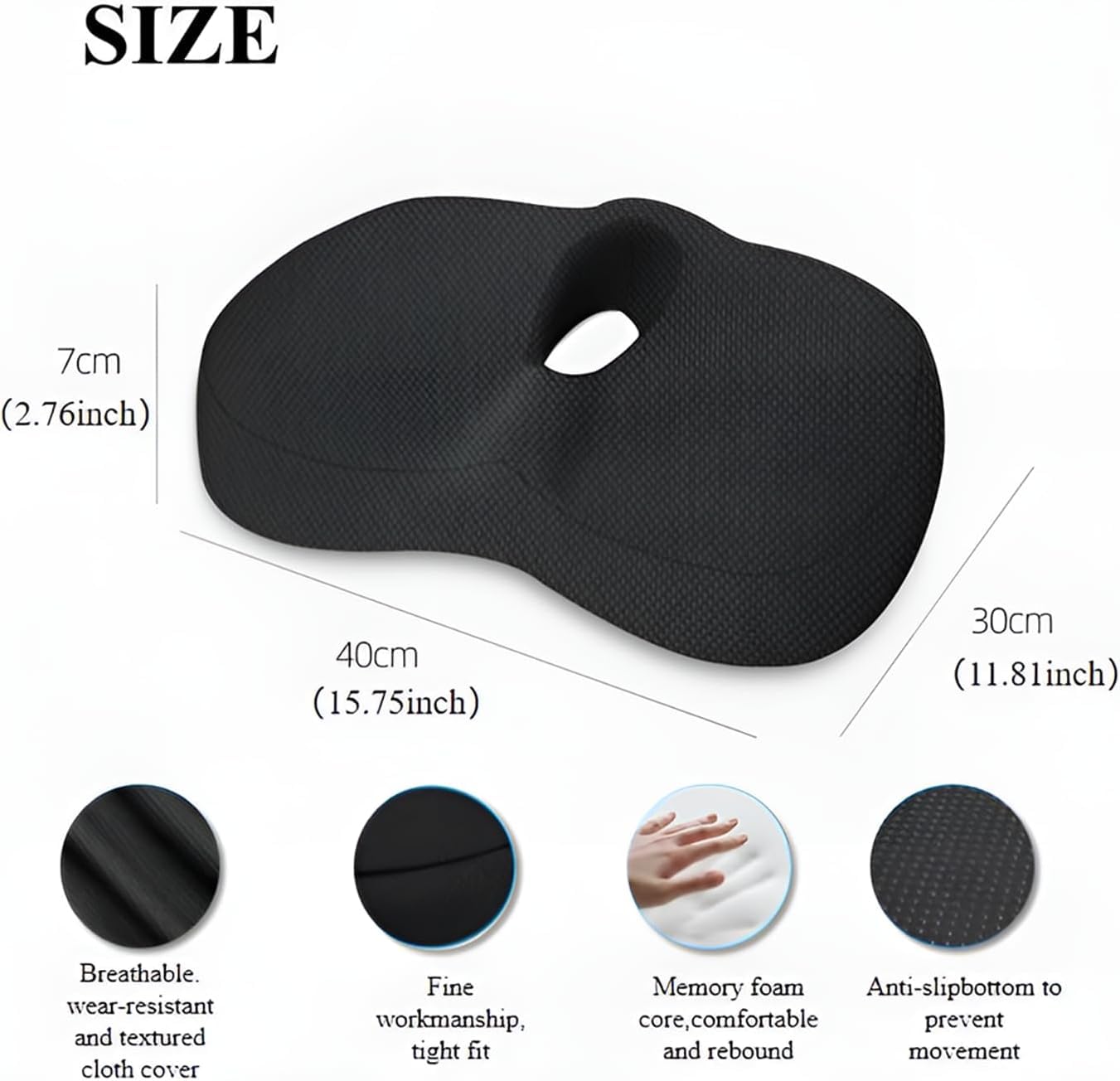 Donut Cushion,Orthopedic Memory Foam Car Seat Pad,Coccyx Cushion for Tailbone Pain,Pressure Relief Cushions for Office,Wheelchair,Desk,Reduce