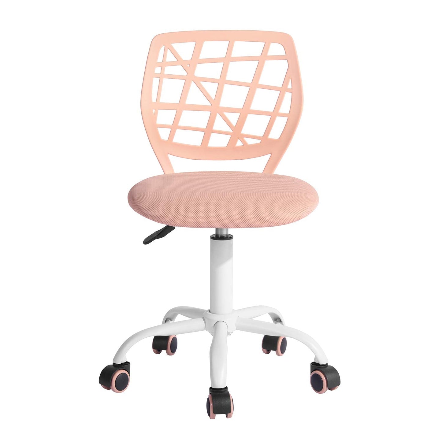 FurnitureR Ergonomic Computer Chair Adjustable Height Adjustable Chair for Home Office Computer Delicate Pink Plastic 38cm x 39cm x 75-85cm
