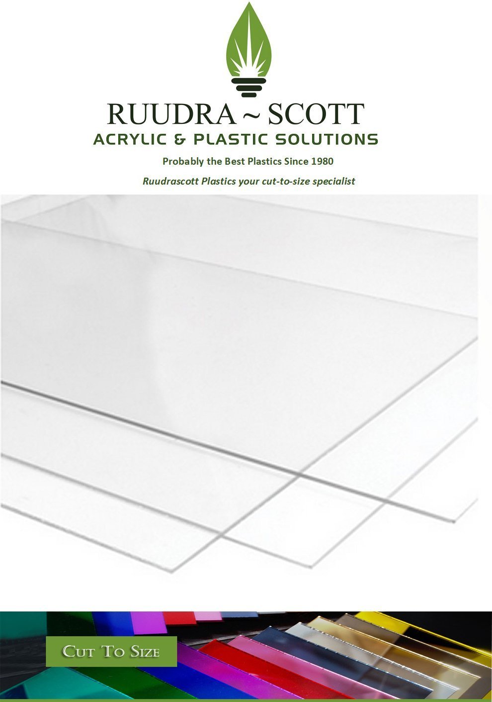 RuudraScott 5mm Clear Acrylic Plastic Safety Sheet For Shed Windows Many Sizes Avail 610mm x 610mm (2ft x 2ft) (500mmx750mm)