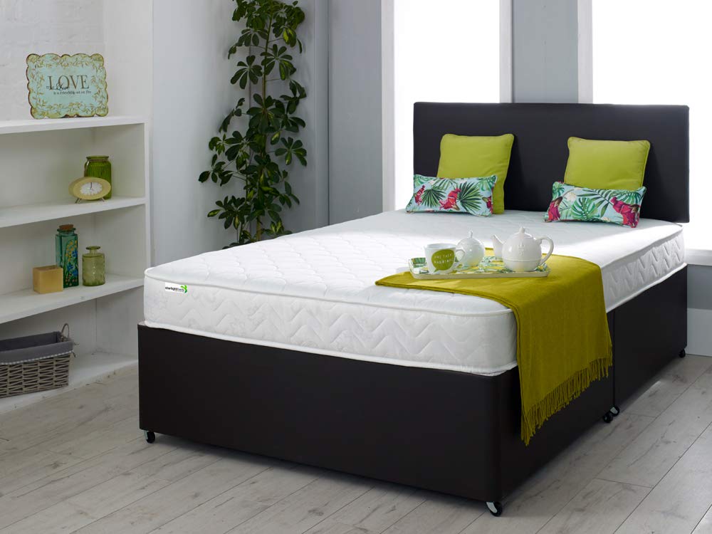 Starlight Beds Small Single Mattress. Shell Design Small Single Memory Foam Mattress with Springs. Soft, 18cm Deep, White. (2ft6 x 6ft3, 75cm x 190cm)