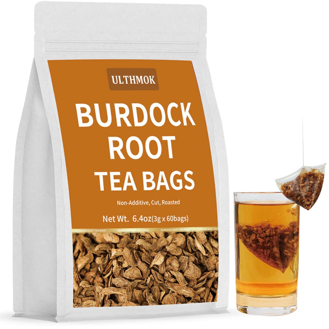 Premium Burdock Root Tea Bags,60 Tea Bags,?4g ? 60 Tea Bags?.100% Natural Burdock Tea,No Additives,Caffeine Free.
