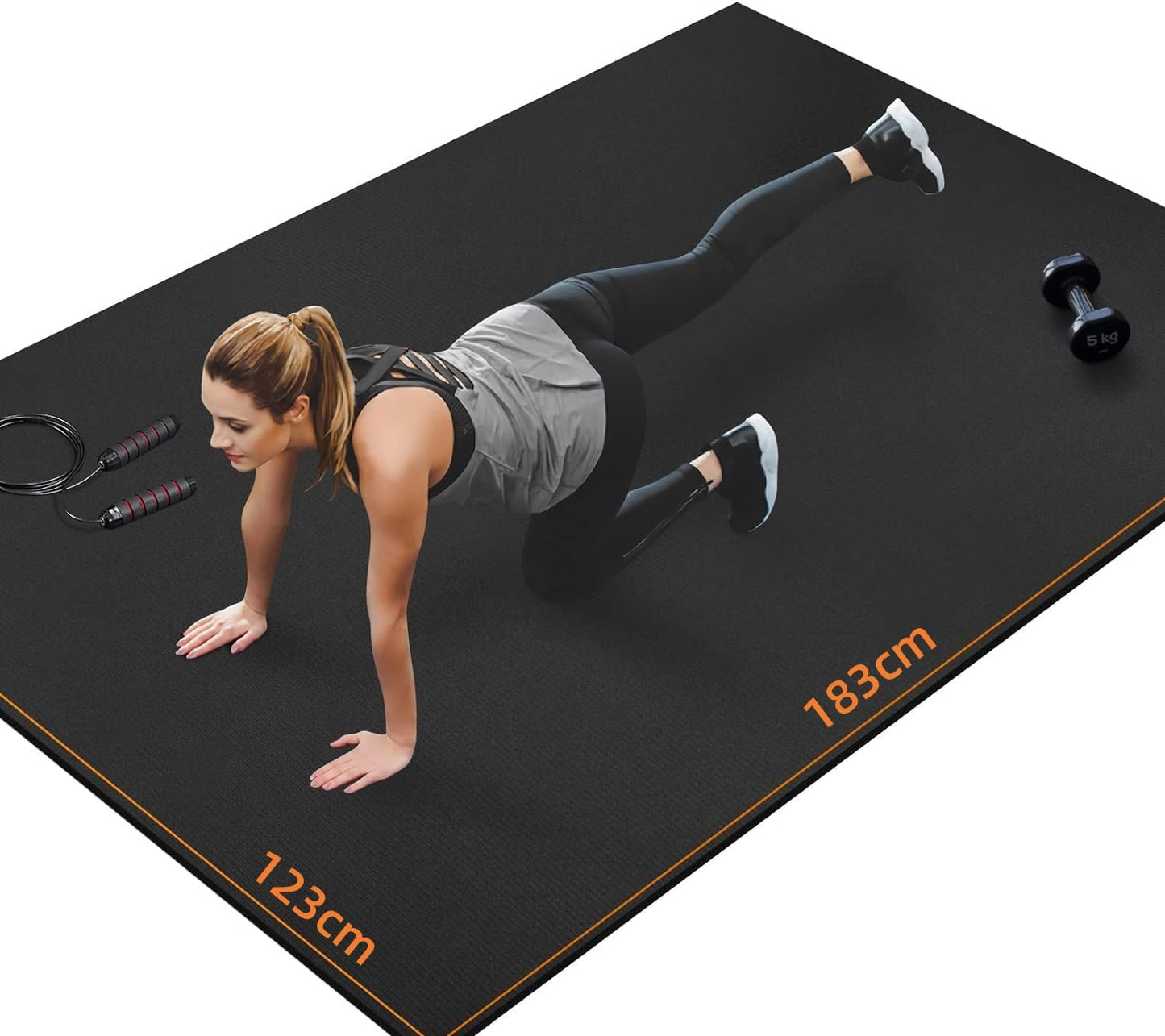 Large Exercise Mat Fitness Mat for Home Gym Thick 183x123x0.7cm innhom Workout Mat for Fitness, Floor Exercises, HIIT, Cardio, gym work, Equipment